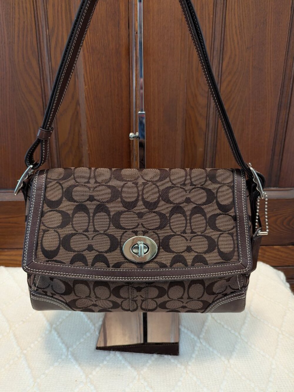 Coach Y2K Hampton Monogram Signature Shoulder/crossbody Bag in Brown